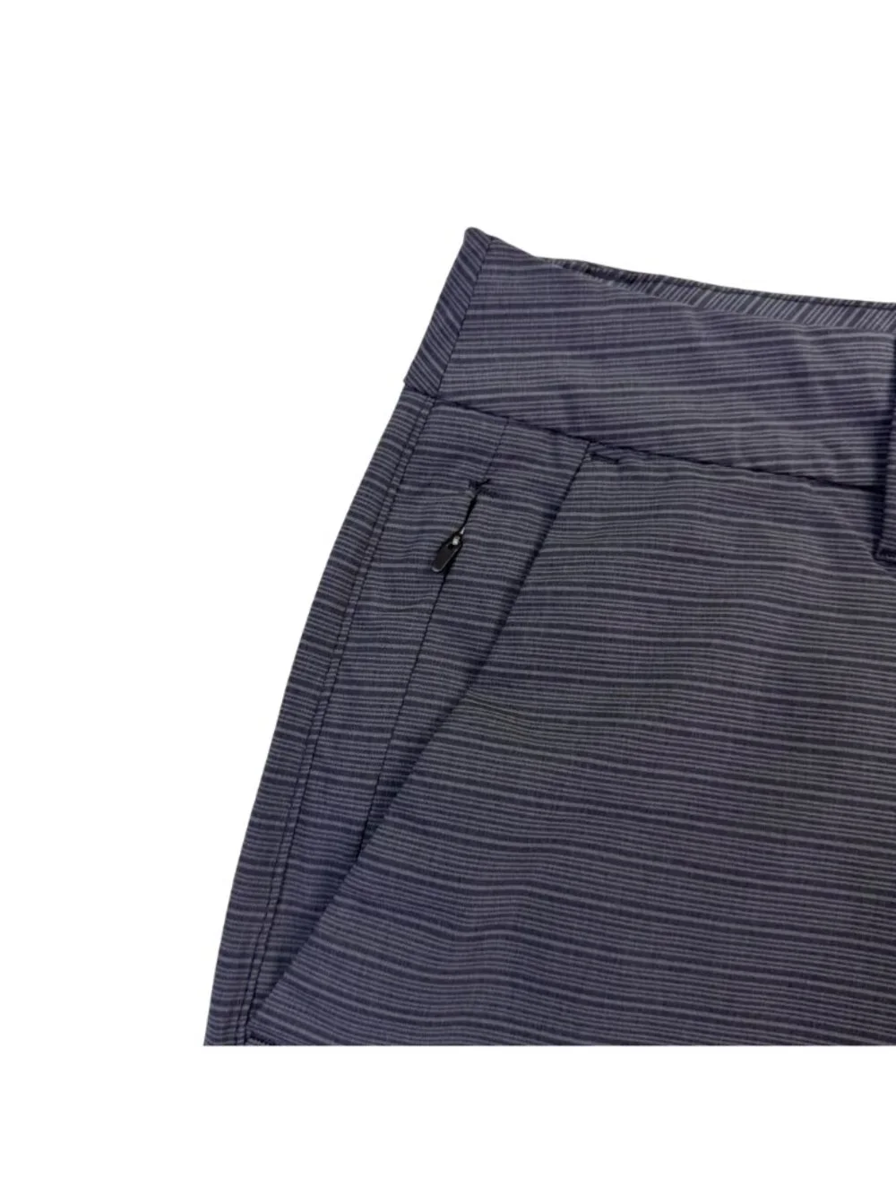 Hang Ten Mens Gray Striped Elastane Flat Front Shorts Size 36